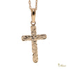 [14K Gold] Cross Pendant 20mm Cutout Edge (C0038)