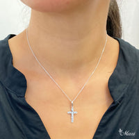 [14K Gold] Cross Pendant 20mm Cutout Edge (C0038)