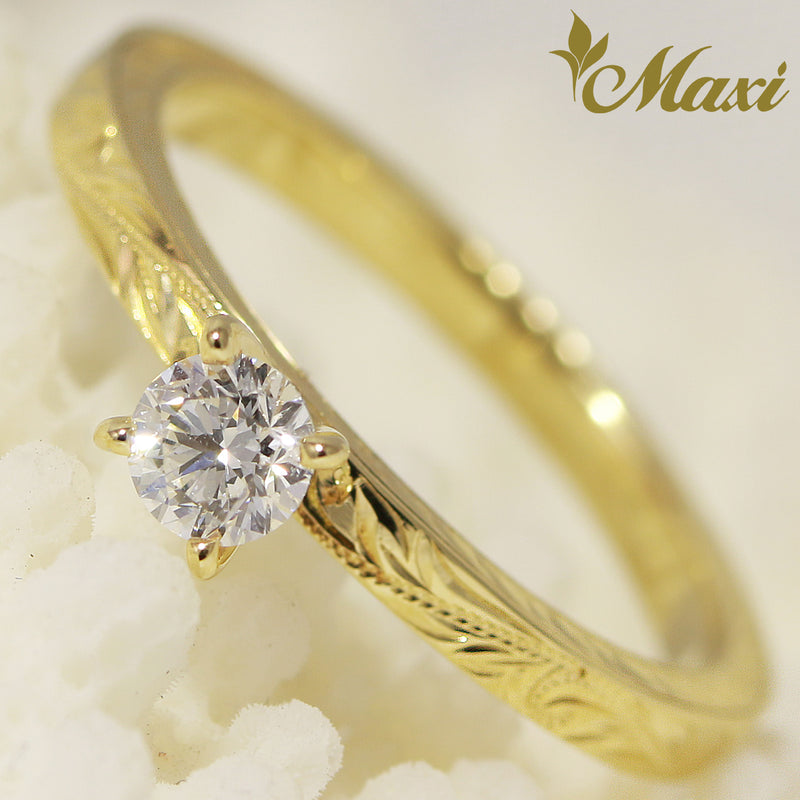 0.28ct Diamond 2mm/Flat Ring - Fashion/ Engagement [14K/18K Gold]