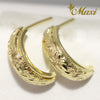 Two Tone Hoop Earrings [14K/18K Gold] 