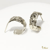 [14K Gold] 6mm Width Scallop Edged Hoop Pierced Earring *Made-to-order* (E0241 cutout)