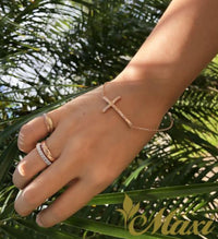 [14K Gold] Cross Bracelet *Made-to-order*(TRDSP B KN0049)