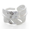 Silver 925 Wide Feather Ring