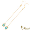 Sleeping Beauty Turquoise Pierced Earring [14K Gold]