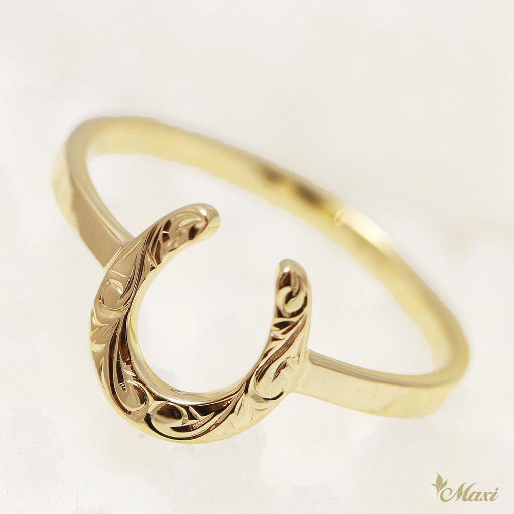 [14K Gold] Horseshoe Ring [Made to Order] (KR0023) – Maxi