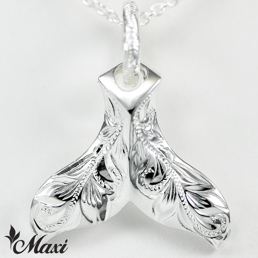 [Silver 925] Whale Tail Pendant-Large (P0168) – Maxi Hawaiian