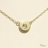 [14K Gold] 6.3mm Round Necklace and 0.1ct Diamond*Made-to-order*(N0332-6.3mm)