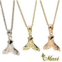 [14K Gold] Kohola Whale Tail Pendant *Made to Order* (P0691)