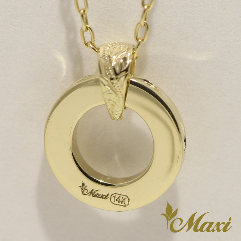 [14K Gold] Hawaiian Eternal Circle Pendant Small [Made to Order] (P0695)