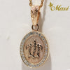 [14K Gold] Honu Oval Diamond Pendant (P0737/No Enamel) [Made to Order]