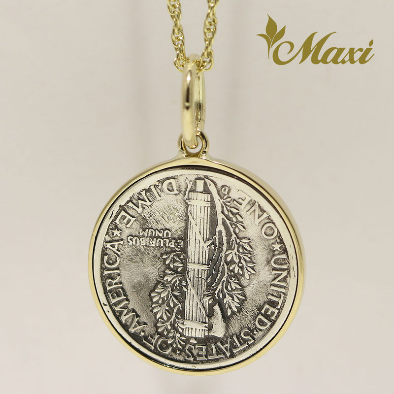 Mercury Dime Pendant-Small [14K Gold]