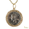 Spinning Mercury Dime Pendant-Large [14K Gold]