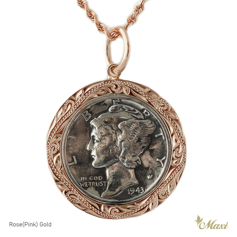 Spinning Mercury Dime Pendant-Large [14K Gold]