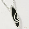 [Silver 925] Surfboard Pendant-Black Enamel (P1008Blk)