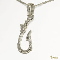 [Silver 925]Narrow Fishhook Pendant Large *Made-to-order* (P1089)