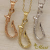 [14K Gold] Narrow Fishhook Pendant Small*Made-to-order* (P1090)