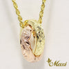 [14K Gold] 10mm Double Tube Pendant *Made-to-order* (P1238)　ゴールド　14金　ペンダント　