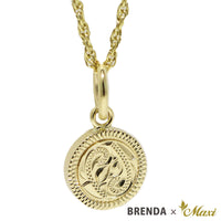 [14K/18K Gold] -BRENDAxMaxi- Petite Medallion Pendant*Made-to-order*(P1239)