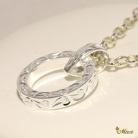 [Silver 925] -Hawaiian Engraved Circle Pendant Large [Made to Order] (P0128)