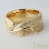 [14K Gold] Feather Ring with Black Diamond (R0367Dia) Made to Order