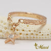 [14K Gold] Star Swing Pinky Ring with Diamond [Made to Order] (R0445)