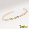 [14K Gold] 4mm Width 1.5mm Thick Open Bangle Bracelet