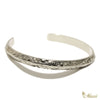 [Black Chrome Silver 925] 6mm Angle Bangle Bracelet *Made-to-order* (B0471)