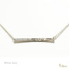 [14K Gold] Diamond Flat Bar Necklace *Made-to-order*Newest