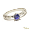 [Platinum] 0.25 Carat Blue Sapphire Ring-Barrel 2mm *Made to Order*