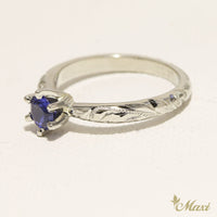 0.25 Carat Blue Sapphire Ring-Barrel 2mm for Fashion/Engagement/Custom [14K/18K Gold]