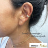 [14K/18K Gold] 3mm Ear Cuff with Hand Engraved Hawaiian Design (E0233)