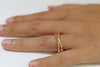 [14K Gold] 3mm Double Crossover Ring-1.2mm thick*Made to Order*