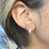 [Silver 925] Hoop Pierced Earring Large-Hand Engraved Traditional Hawaiian Design*Made-to-order* (E0151)