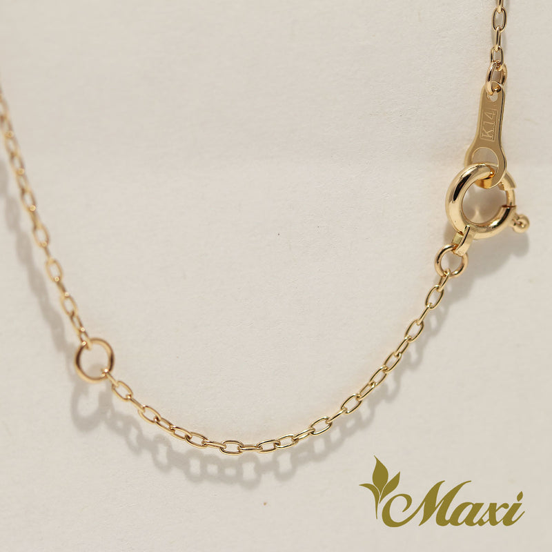 [14K Gold] 6.3mm Round Necklace and 0.1ct Diamond*Made-to-order*(N0332-6.3mm)