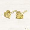 [10K/14K Gold] Heart Stud Pierced Earring Small *Made-to-order* (E0139)