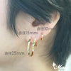 [14K Gold] Hoop Hinged Pierced Earring-Medium 25mm-*Made to Order*(TRD Hinged-M)