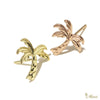 [14K Gold] Palm Tree Stud Pierced Earring *Made-to-order* (E0242)