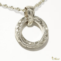 [Silver 925] -Hawaiian Engraved Circle Pendant (P0130)