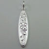 Silver 925 Surf Board Pendant Large