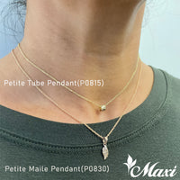 [14K Gold] Petite Hawaiian Tube Pendant(P0815)