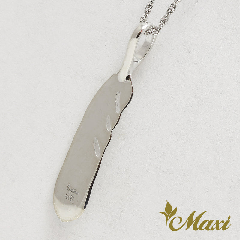 [14K Gold] Feather Pendant Small-Hand Engraved Traditional Hawaiian Design*Made-to-order* (P1184)