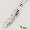 [14K Gold] Feather Pendant Small-Hand Engraved Traditional Hawaiian Design*Made-to-order* (P1184)