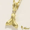 [14K Gold] Whale Tail Pendant-Medium *Made to Order* (P1230)