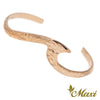 [14K Gold] Small Nalu Wave Open Bangle Bracelet [Made to Order] (B0586)